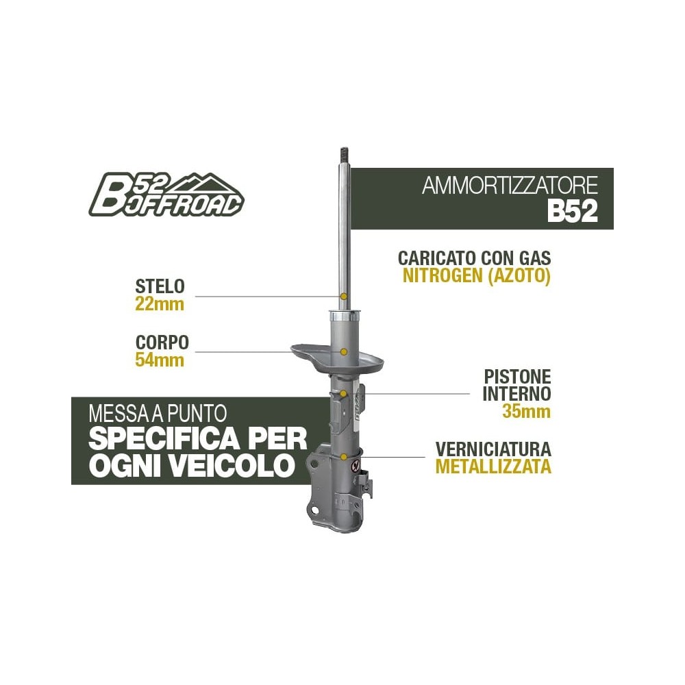 AMORTISSEUR B52 OFFROAD POUR SUZUKI NOUVEAU GRAND VITARA AVANT