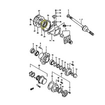Joint racleur de bol Pont avant Suzuki Samurai et Sj