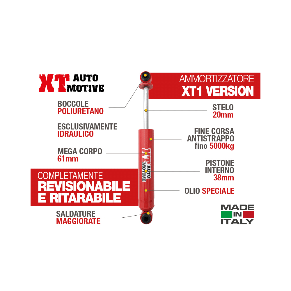 AMORTISSEUR AUTOMOBILE XT POUR NISSAN PATROL GR Y61 ARRIÈRE "EXTREME TRIAL KIT"