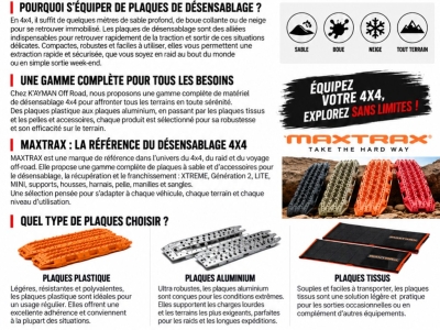 Comment bien choisir ses plaques et accessoires de désensablage pour son 4x4 ?