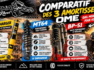 Old Man Emu : quelles différences entre les amortisseurs Nitrocharger, MT64 et B